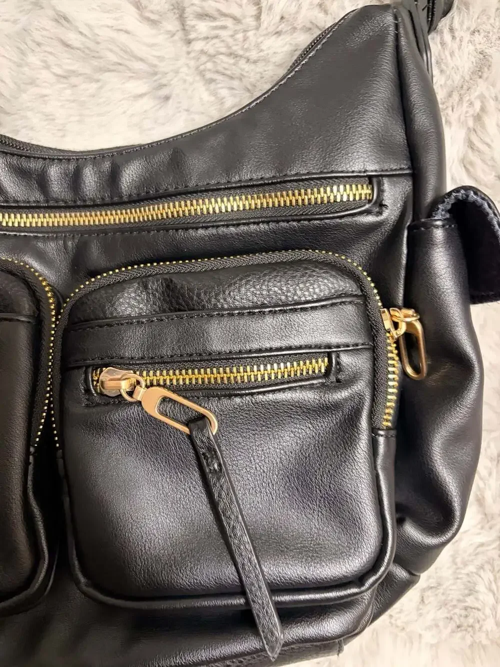 Y2K Vintage Black Cargo Hobo Bag - Shoulder Bag - 2000s Style